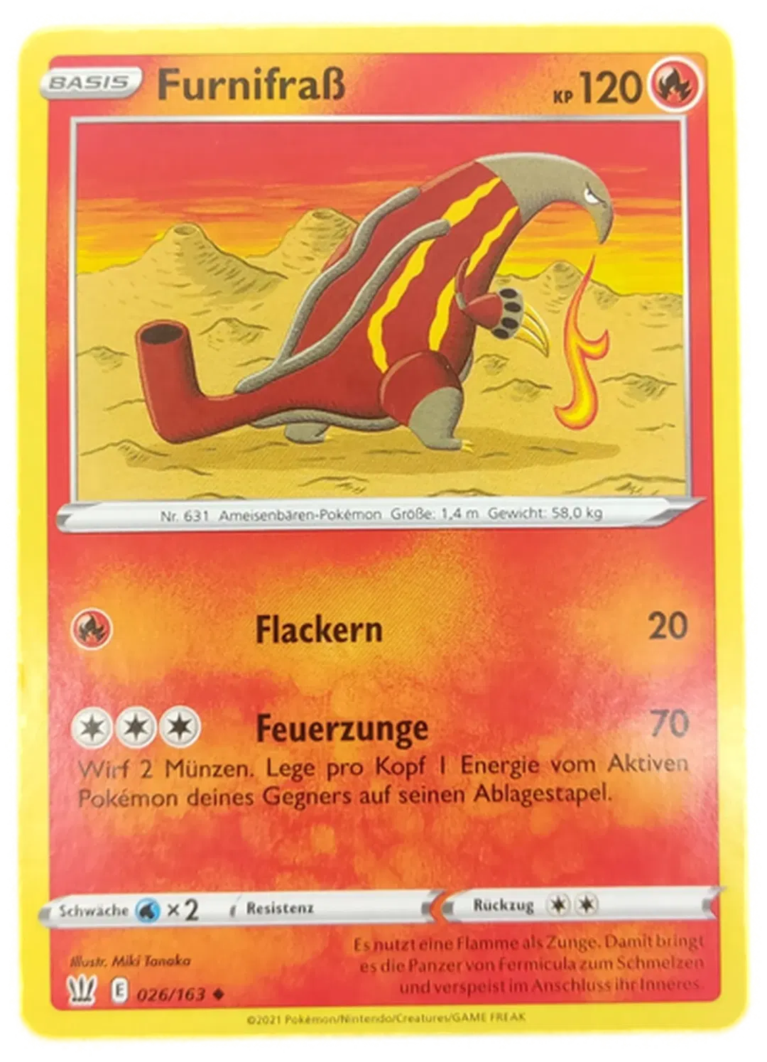 Pokémon Sammelkarte Basis Furnifraß - Bild 1