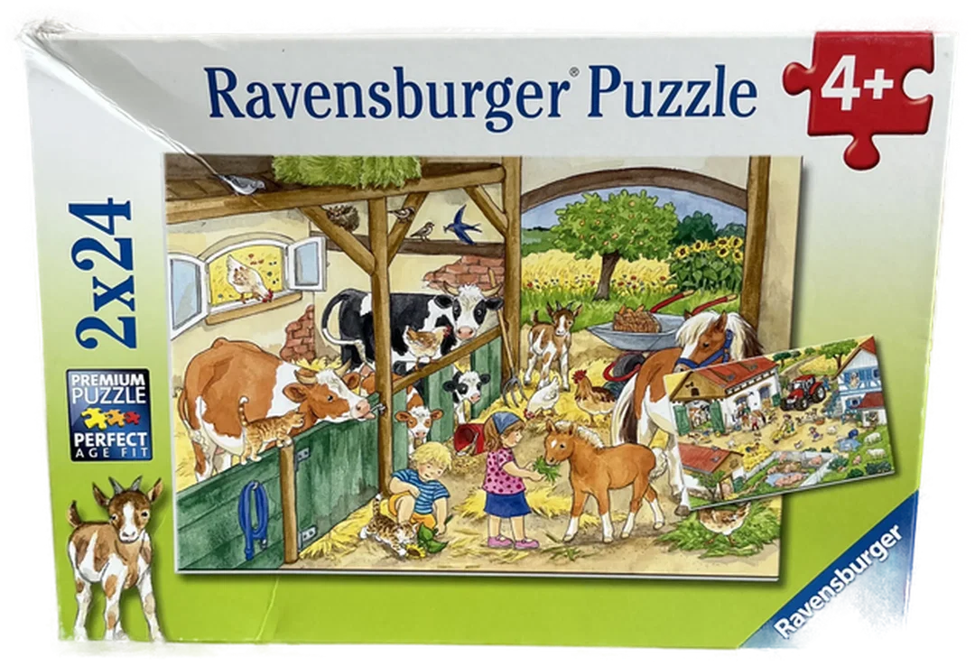 RAVENSBURGER Puzzle Fröhliches Landleben 2x24 ab 4 Jahre - Bild 1