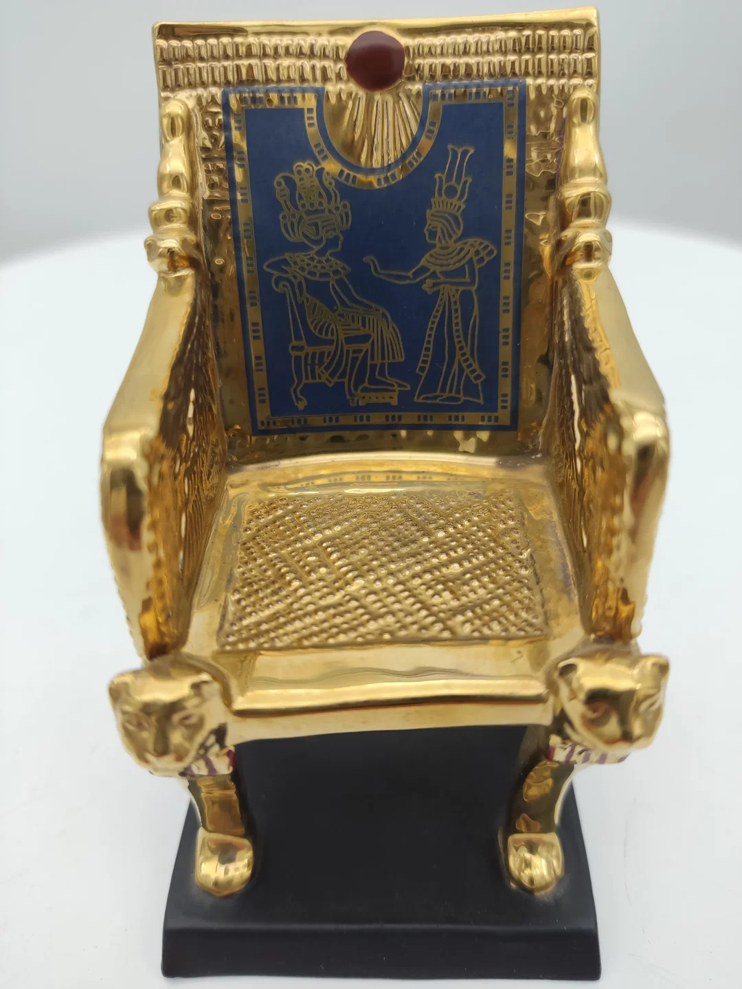 Goldene Thron des Tutanchamon Porzellan & Zertifikat von Franklin Mint | Limitierte Rarität - Bild 4