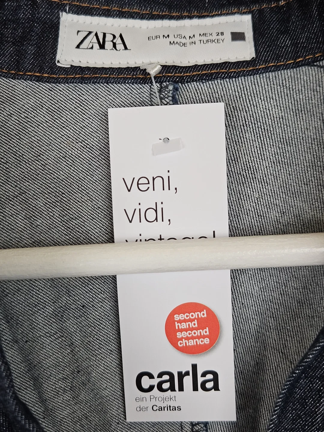 ZARA Damen Jeanskleid, marine - Gr. S – Bild 4