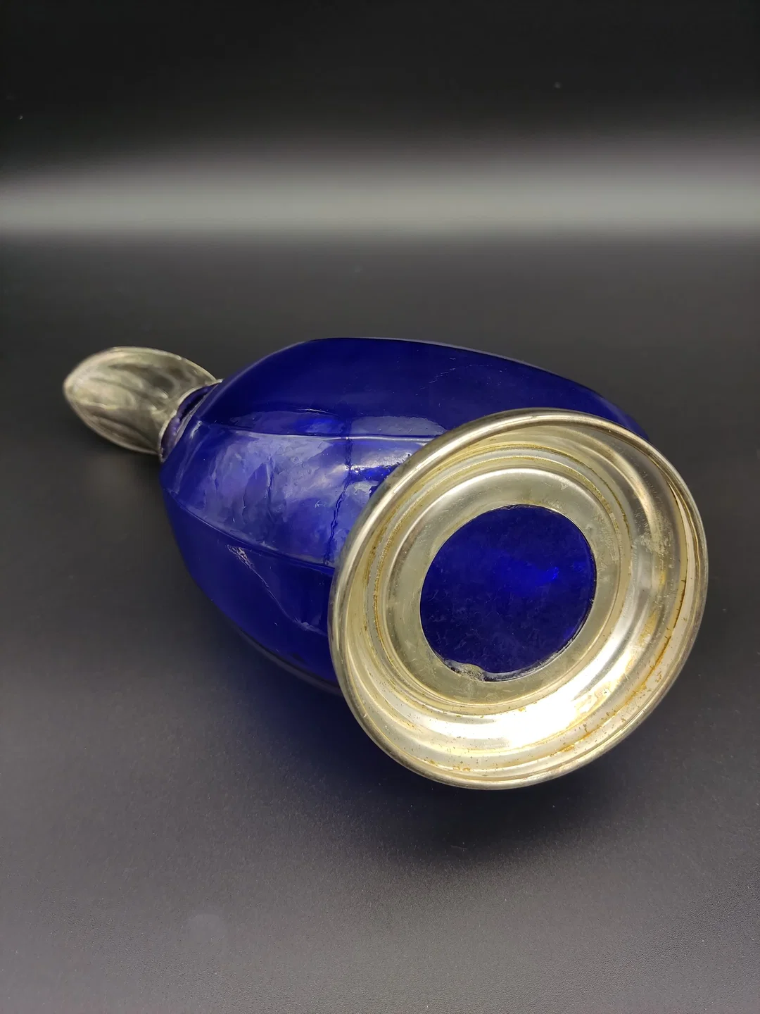 Antike Blaue Glaskaraffe – Bild 5