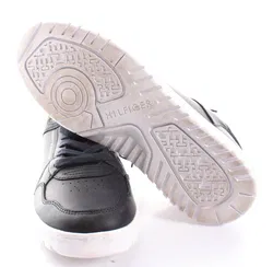 Tommy Hilfiger Sneaker Herren Gr. 41 – Schwarz – Leder – Weißer Absatz – Freizeit - Bild 4