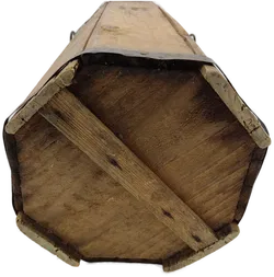 Antike Glasflasche mit Holzummantelung 10 Liter - Bild 5