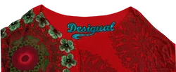 Desigual Damen T-Shirt rot/grün gemustert Gr. M - Bild 3