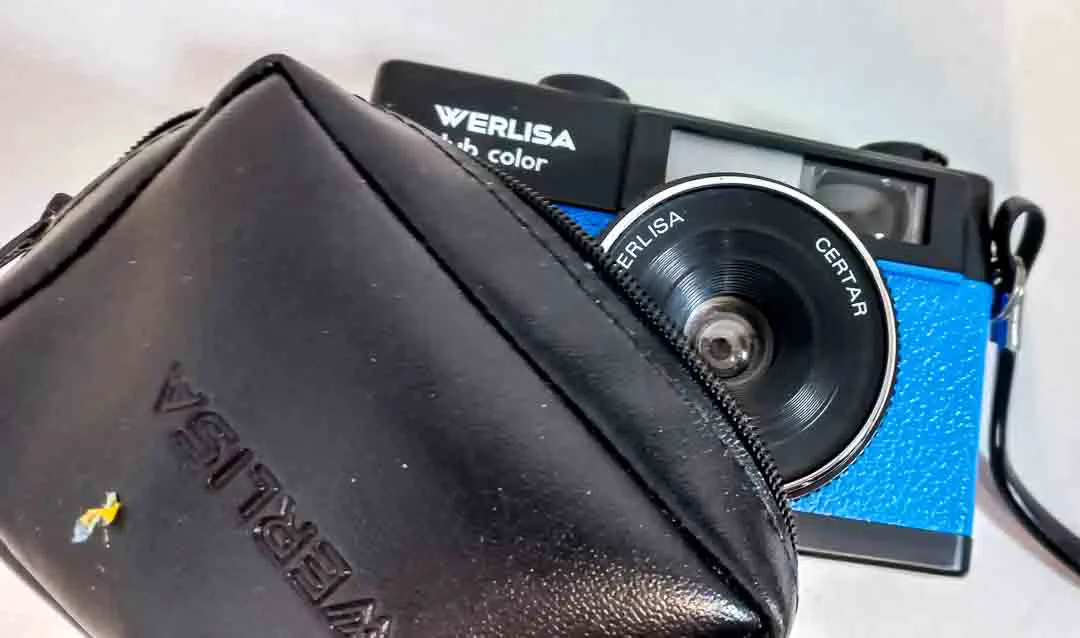 Werlisa Club Color Sucherkamera Blau mit Tasche Vintage 35mm – Bild 3