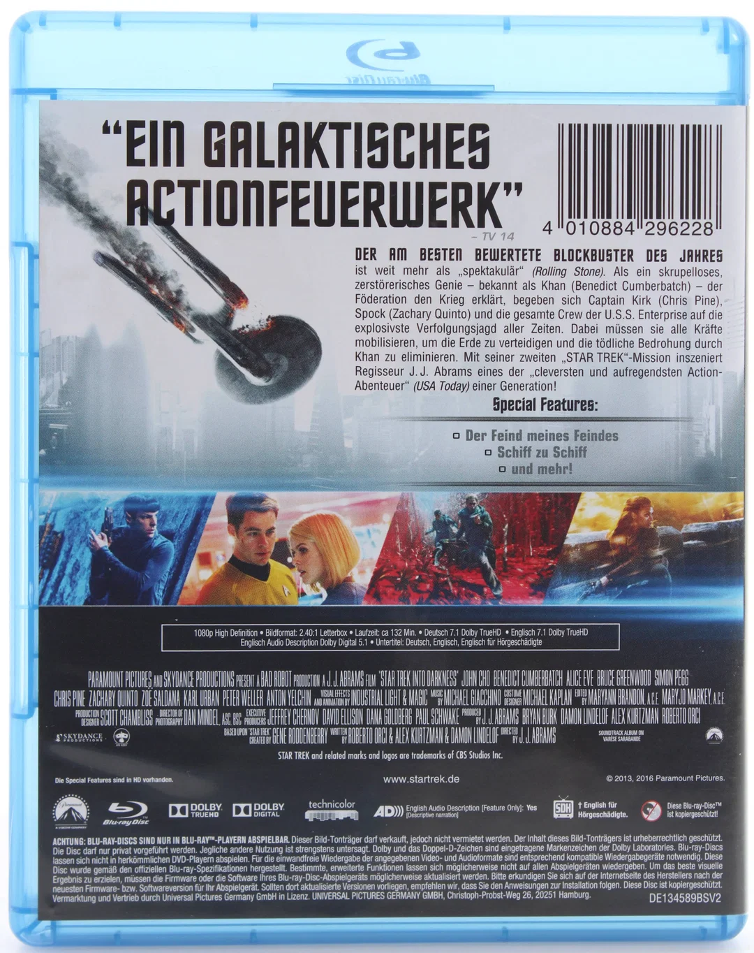 Blu Ray "Star Trek" –  Konvolut (3 Filme)  FSK 12 | Science-Fiction | Action | Abenteuer – Bild 2