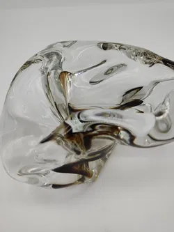 Vintage Glasschale / Aschenbecher mit rauchgrauen Einschlüssen - Bild 6