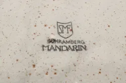 Schramberg Keramik SMF „Mandarin“ | 4 Fleischteller | Vintage | Obst-Dekor | 1970er Jahre  - Bild 2