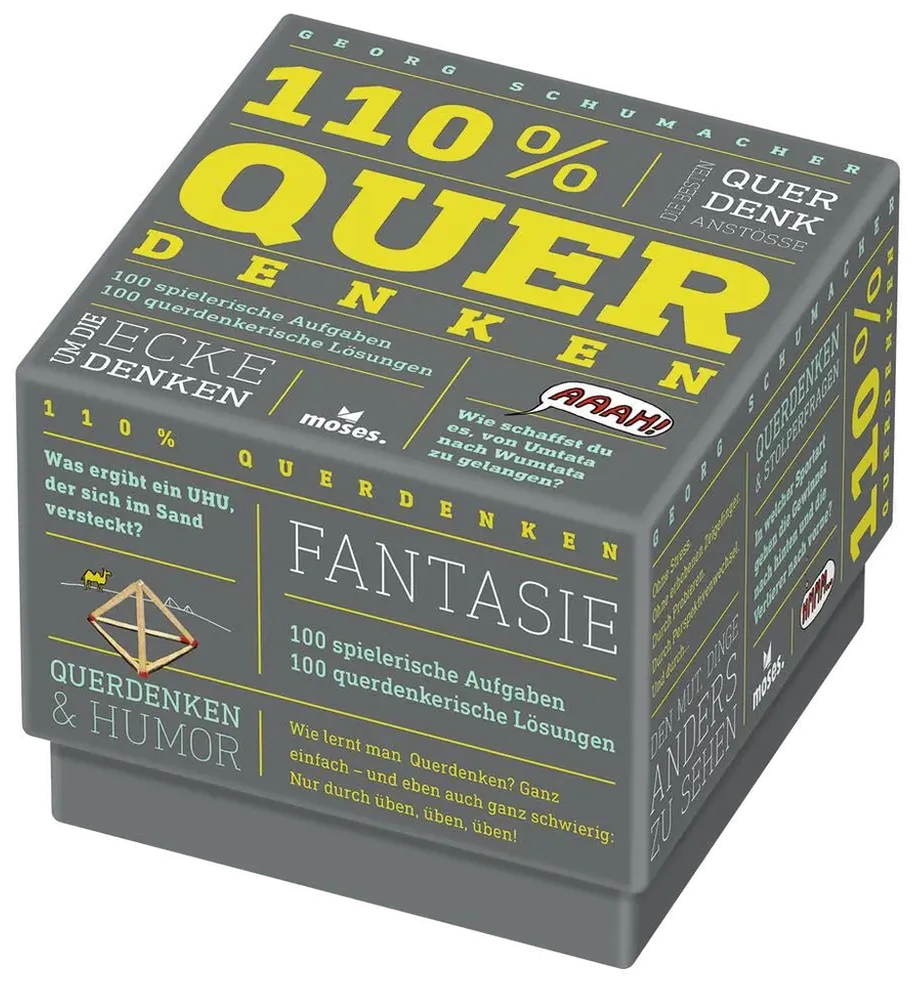 110 % Querdenken – 100 spielerische Aufgaben & Lösungen | Moses Verlag | Denk- & Rätselspiel – Bild 2