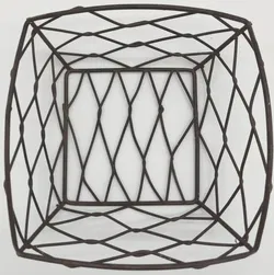 Körbchen aus Metall, braun, Größe ca. 14 x14 x 6 cm - Bild 2