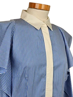 SARA BATTAGLIA Damen Bluse, blau/weiß -Gr. M – Vorschau 7