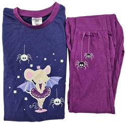 L&D Kinder-Halloween-Pyjama Glow in the Dark #1, lila - Gr- 134/140