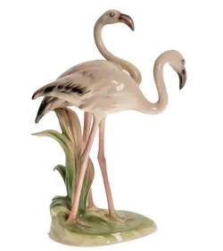 Keramikfigur Flamingo-Paar, Sommerhuber RS Steyr, ca. 22,5 cm - Bild 3