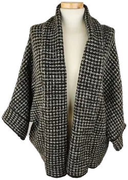 Zara Knit Damen Strickjacke schwarz/weiss - M/38 - Bild 1