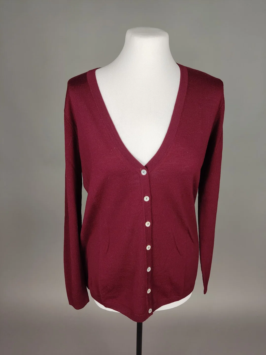 MADELEINE Damen-Strickjacke weinrot - XL / 42 - Bild 4