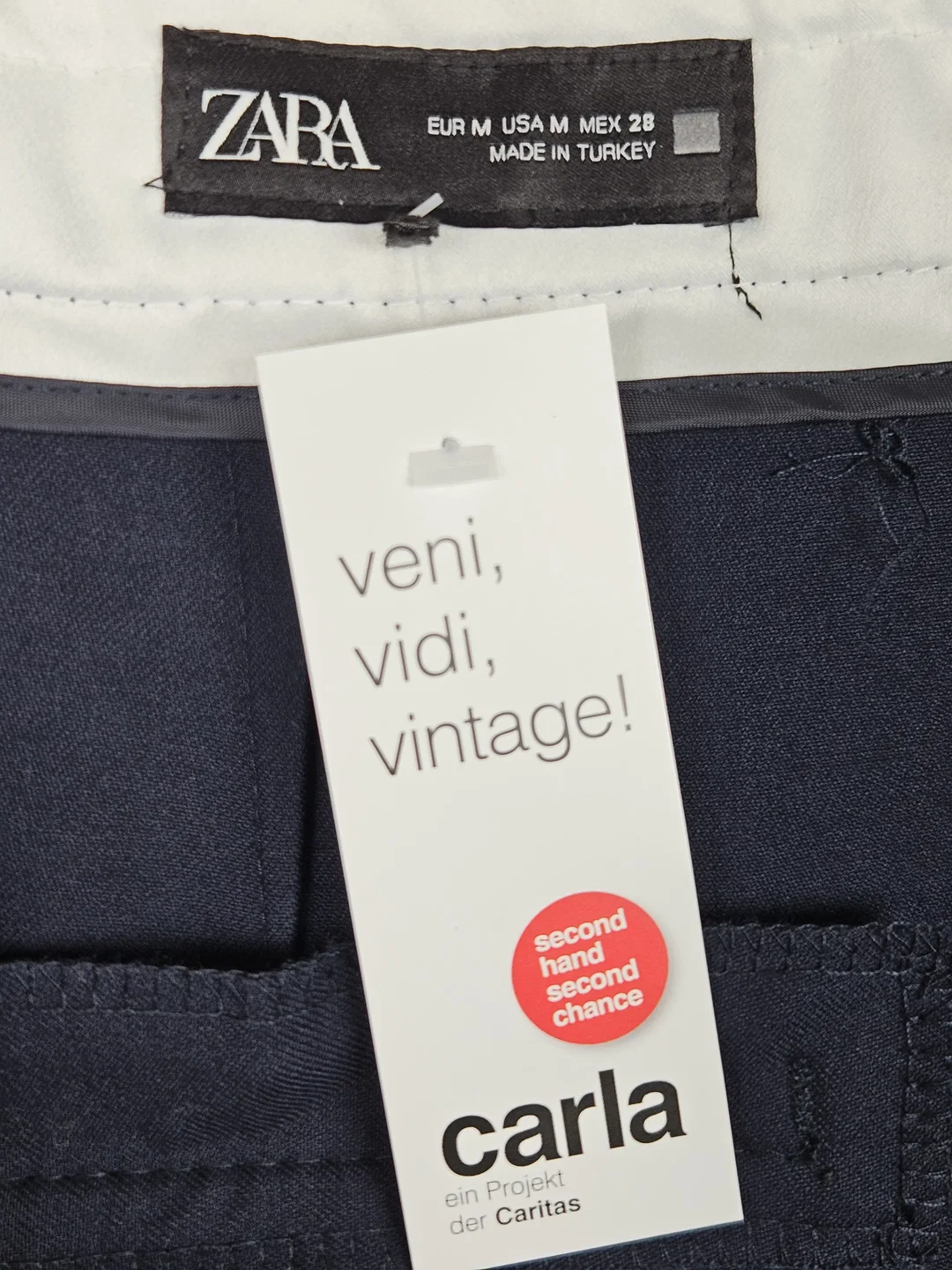 ZARA Damen Hose, marine - Gr. M  – Bild 5