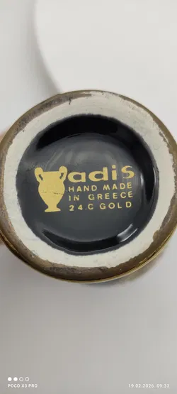 Griechische Vase Kobalt mit 24 K Gold - Bild 7