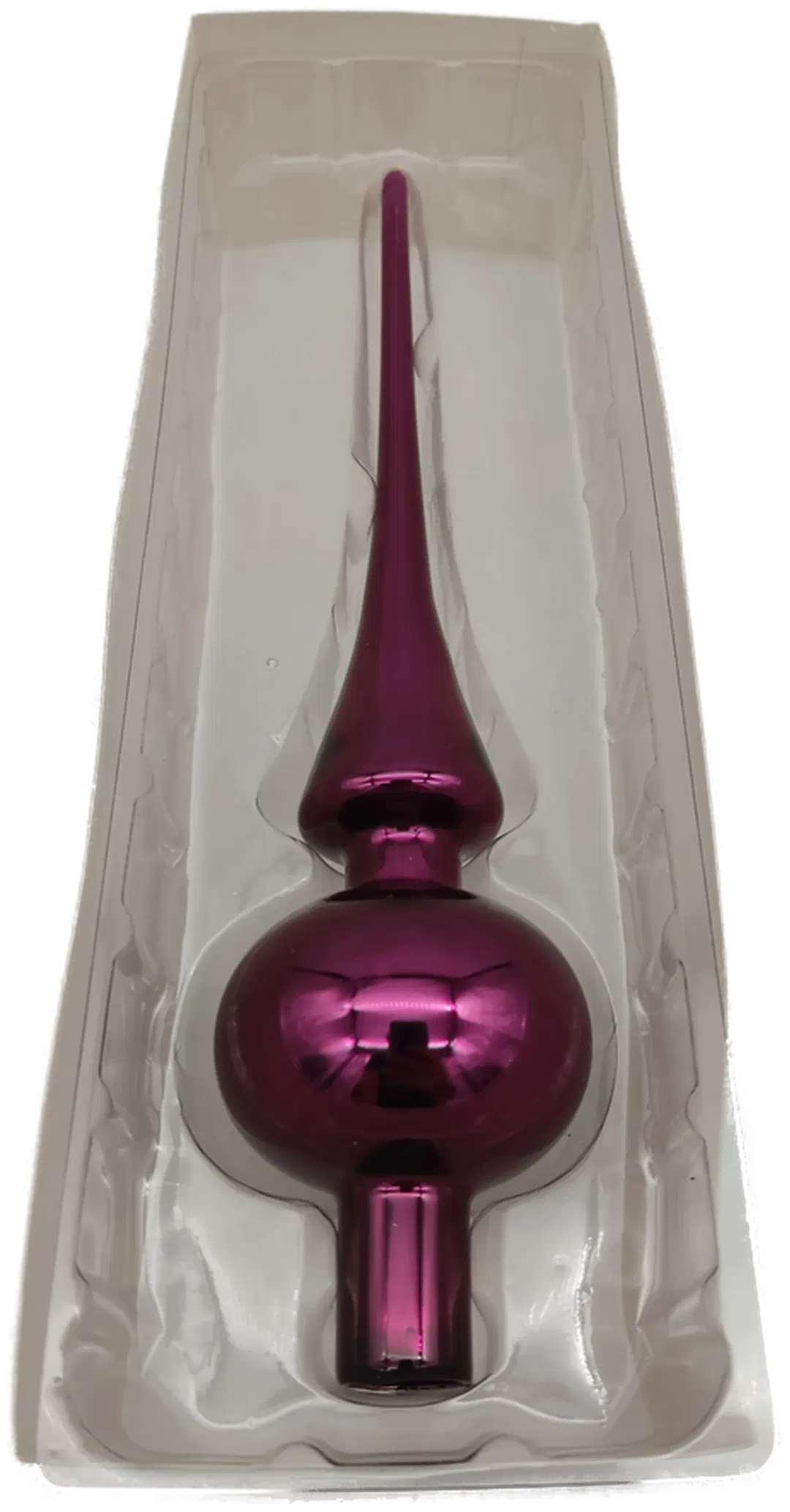 Christbaumspitze aus Glas in violett - Bild 1
