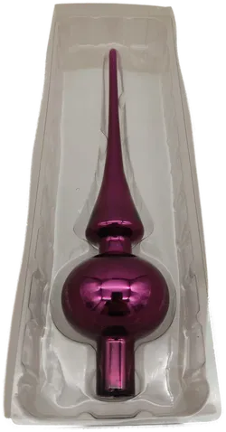 Christbaumspitze aus Glas in violett - Bild 1
