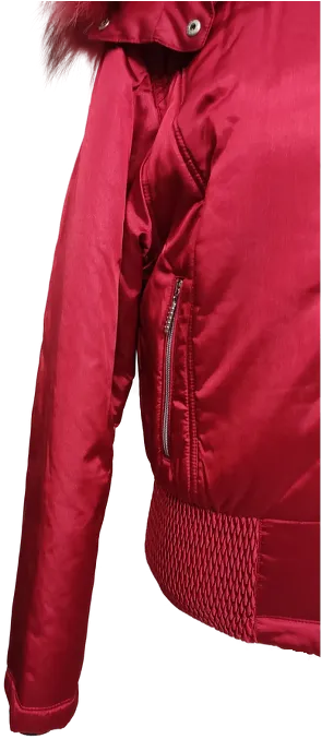 SP Kitzbühel Sportalm Vintage Damen Skijacke mit Kunstpelz rot Größe 40 – Bild 3