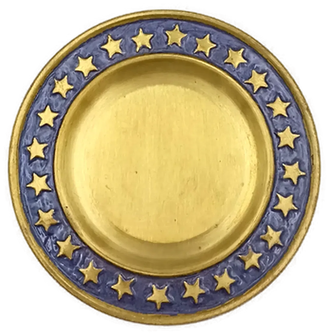 Weihnachtlicher Kerzenteller aus Messing Ø 12,5 cm - Bild 4