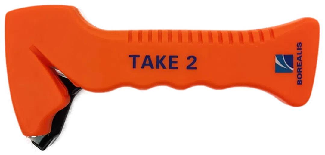 KFZ/LKW Unfallhammer mit Gurtmesser in orange, Länge 19cm - Bild 2