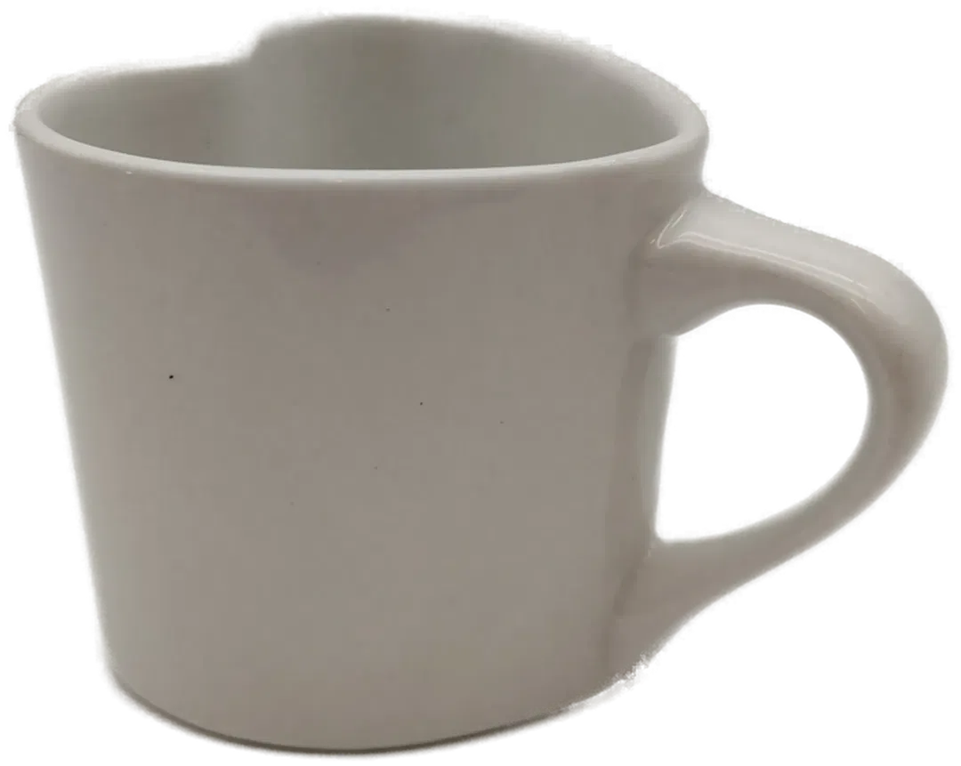 Herzförmiger Keramik Becher - 9cm hoch - Bild 1