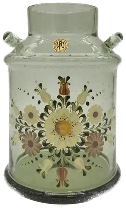 Tiroler Kristallglas Vase Grün Transparent - Bild 1