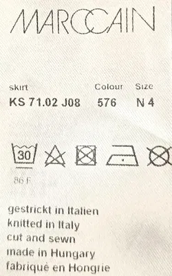 Marc Cain Damen Midirock mehrfarbig gemustet Gr. L - Bild 3