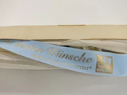 Taufkerze weiß/hellblau im Karton - Bild 2