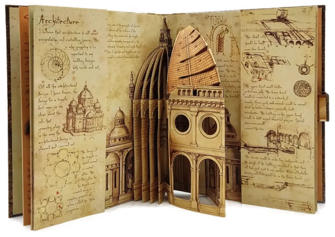 Leonardo da Vinci: Inventions – Pop-up-Buch mit 3D-Modellen von David Hawcock – Bild 1