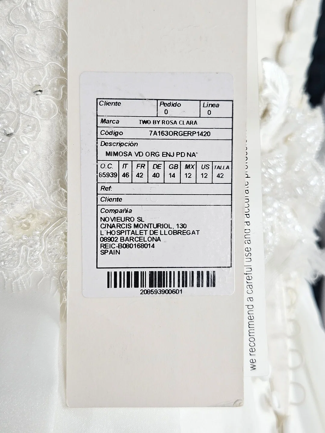 Hochzeitskleid - 08 - Two by Rosa Clara (Barcelona) - Gr. L – Bild 11