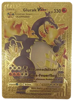 Pokémon Sammelkarte Goldfolie Glurak Vmax - Bild 1