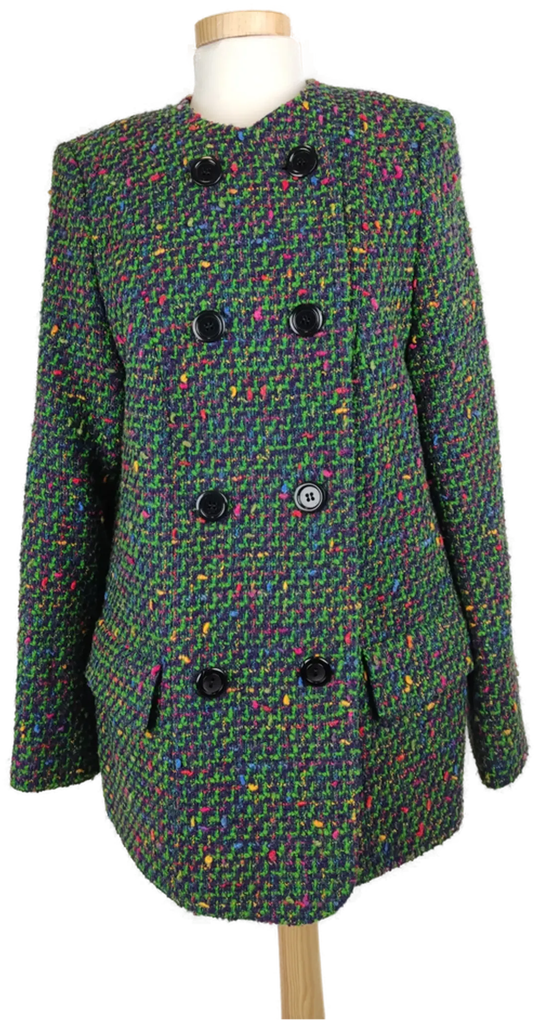 Donna Bonita Damen Blazer grün-pink-blau gewebt - M/L - 38/40 - Bild 1