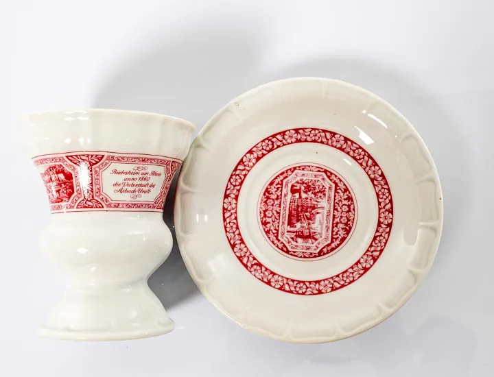  Rüdesheimer Kaffee Tasse mit Untertasse Set 12-teilig Heinrich Porzellan  – Bild 3