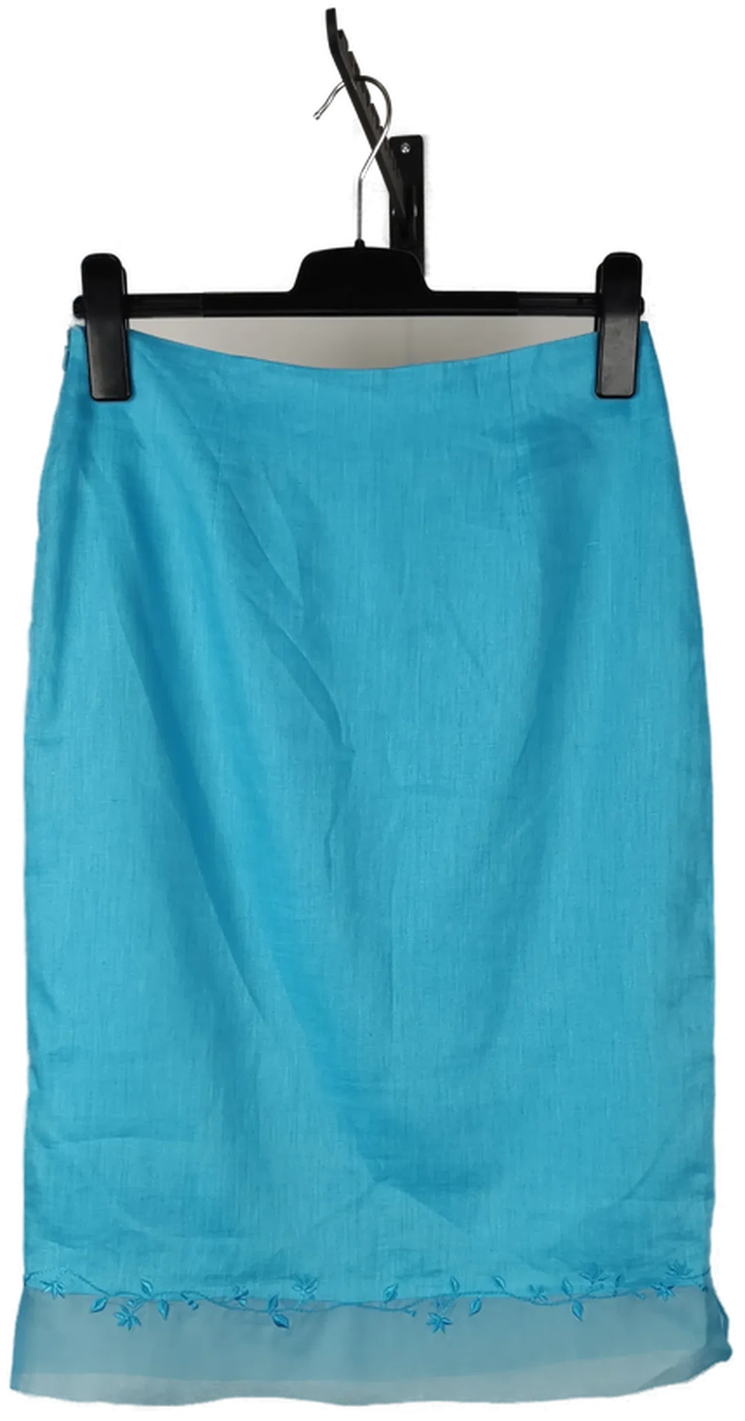 Peter Hahn Leinenrock Blau Mit Spitze | Wie Neu - Bild 1