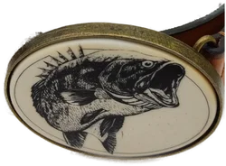 BDG Ledergürtel Mit Fischmotiv | Wie Neu - Bild 10