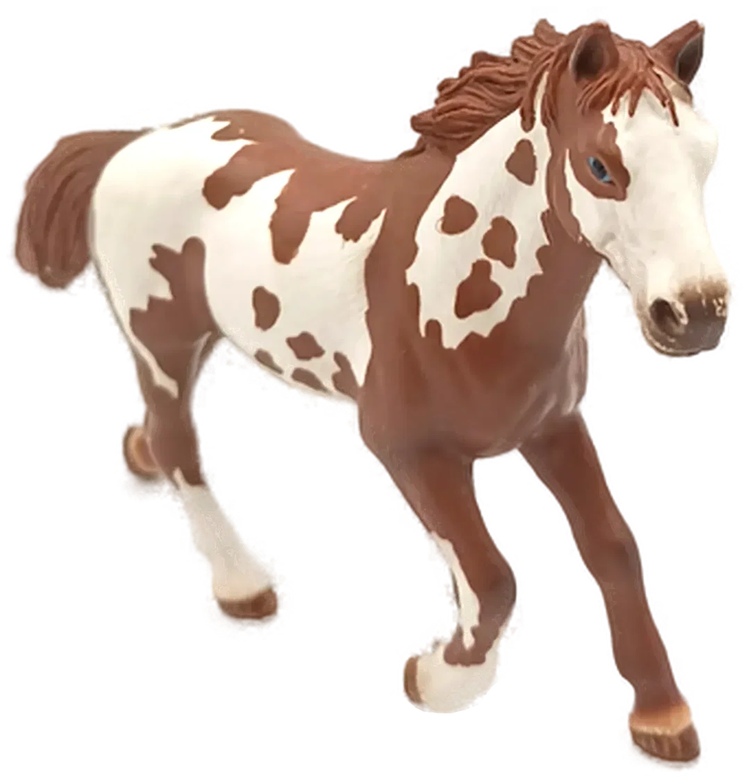 Schleich Pferd weiß und braun gefleckt - Bild 4