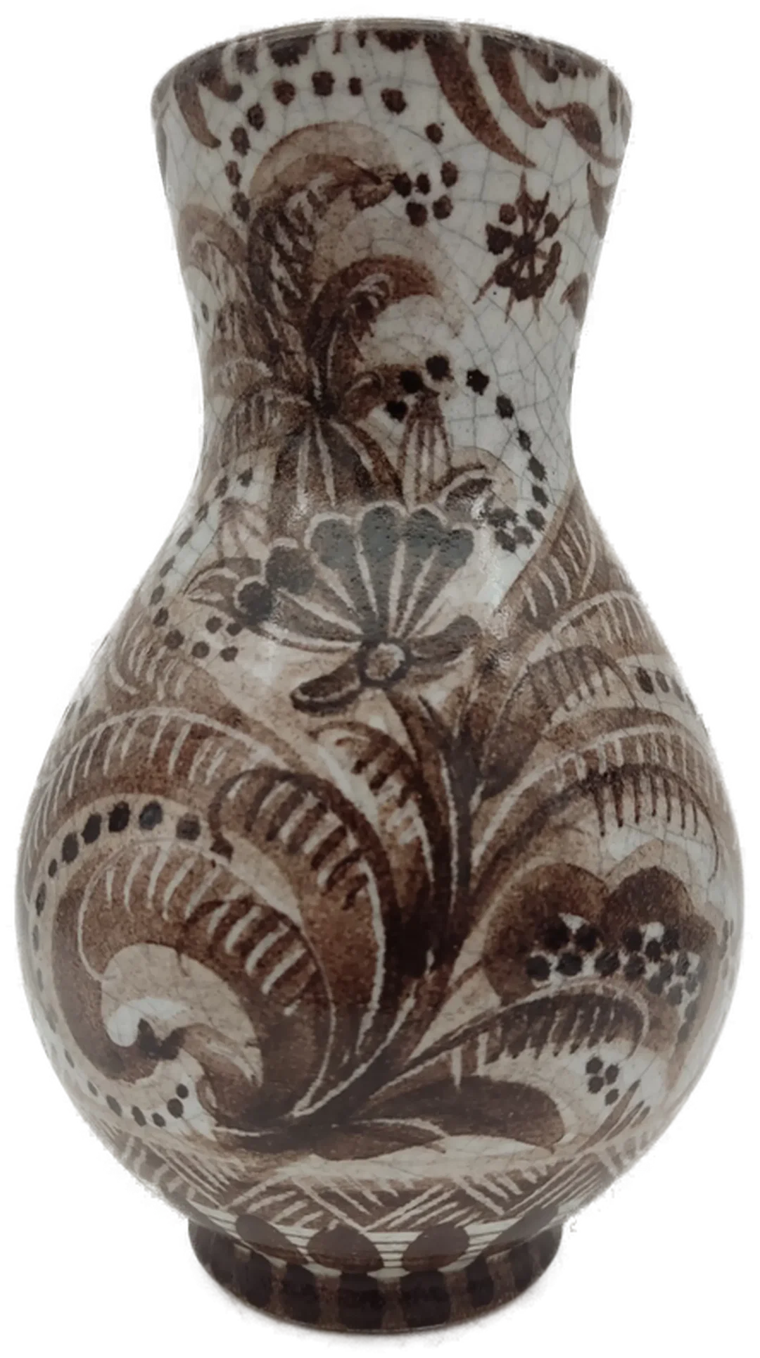  Gmunden-Vase mit Blumendekor von Schleiss Keramik | Neuwertig – Bild 1