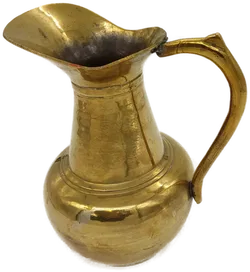 Jugendstil(?) Krug aus Messing mit Henkel - 22cm Vintage - Bild 2