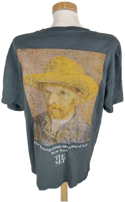 T-Shirt, kurzarm mit Rundhalsausschnitt, grau mit Aufdruck, Größe S – Vorschau 4