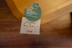 Massivholz Couchtisch, Buche, quadratisch 75x75 cm, Mittelfuß - Bild 2