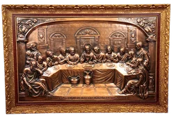 Das letzte Abendmahl - dreidimensionales Kupferbild - Bild 1