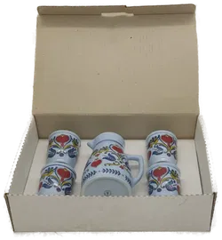 Weingarnitur Keramik-Set (5-teilig) im Folklore-Dekor - Bild 3