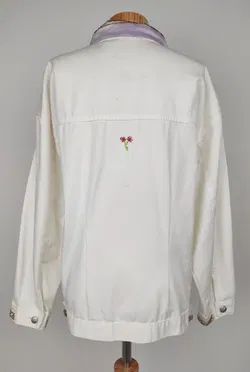 Lily Farouche Damen Jeansjacke, weiß - Gr. L - Bild 3