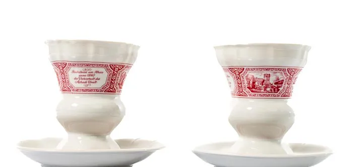  Rüdesheimer Kaffee Tasse mit Untertasse Set 12-teilig Heinrich Porzellan  – Bild 1