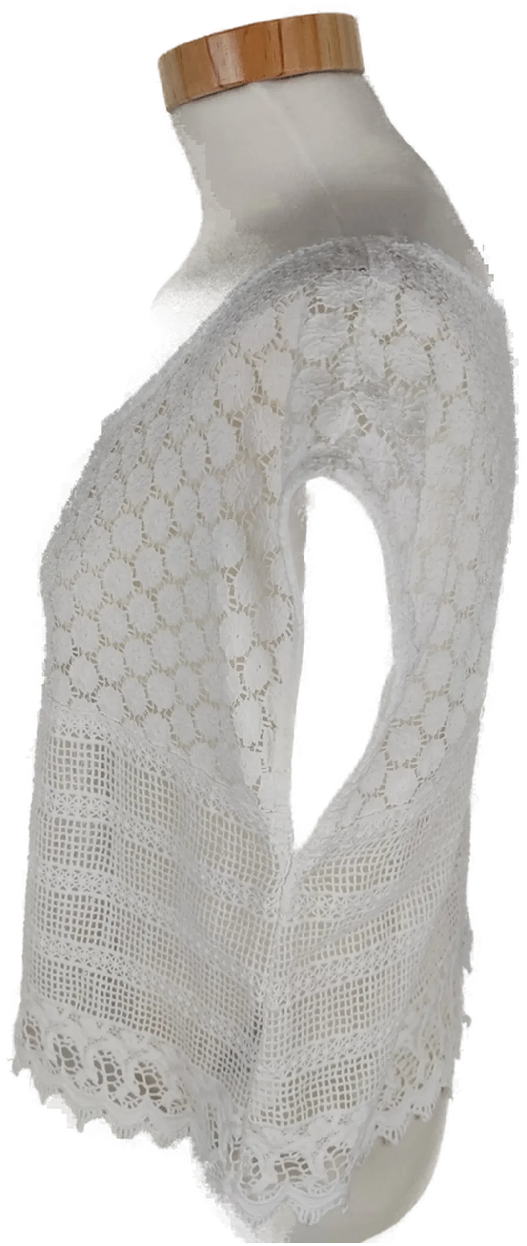 C&A Damen Spitzen Top, weiß, Größe S – Bild 2
