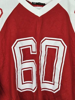 ZARA Damen T-Shirt, rot/weiß - Gr. M  - Bild 3