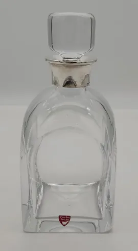 Orrefors Kristallglaskaraffe Whisky Sterlingsilber - Bild 1