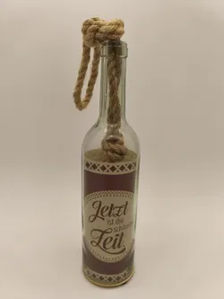 Dekoflasche mit Spruch, Glas - Bild 1